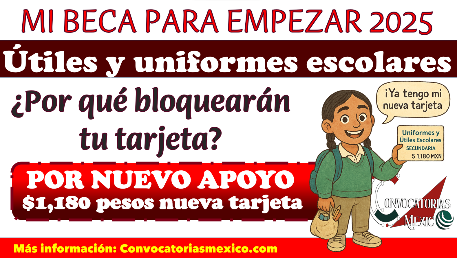 ¿Tu tarjeta fue bloqueada? Mi Beca para Empezar: Nueva tarjeta, nuevo ciclo escolar