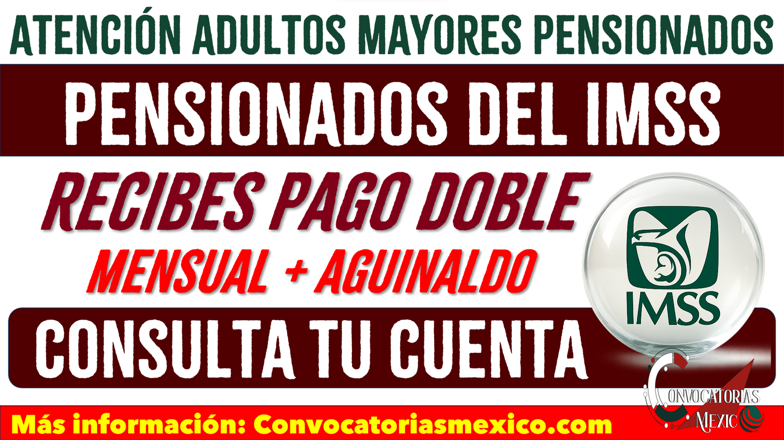 ¡Pago doble! Consulta tu cuenta adulto mayor de la Pensión IMSS 2025