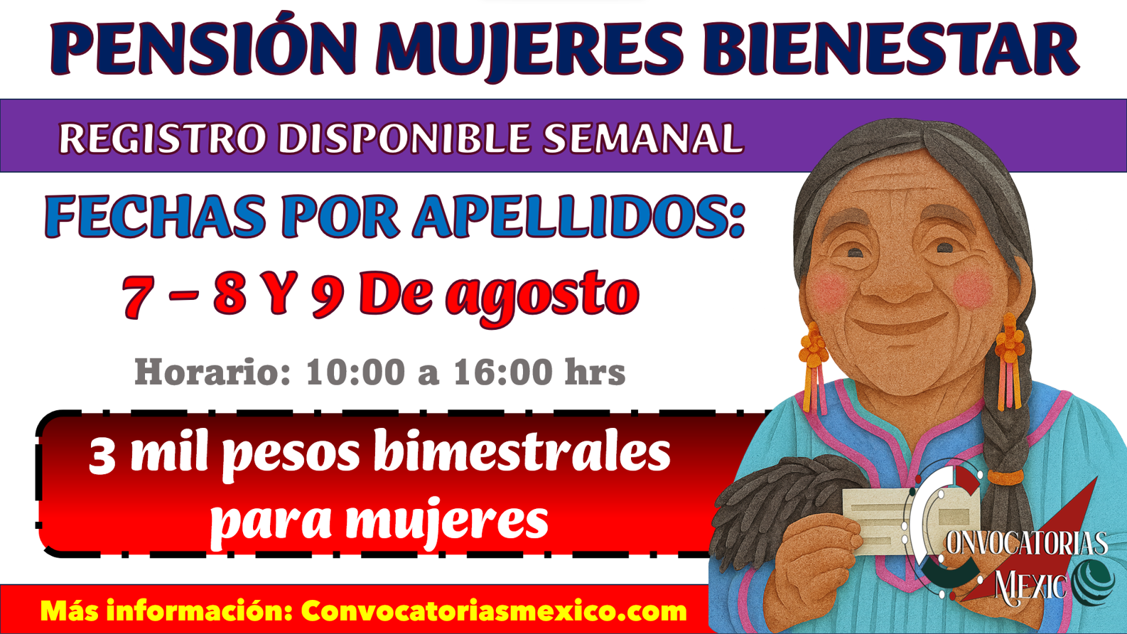 ¿Eres mujer de 60 a 64 años? Esta semana podrías obtener tu Pensión Mujeres Bienestar