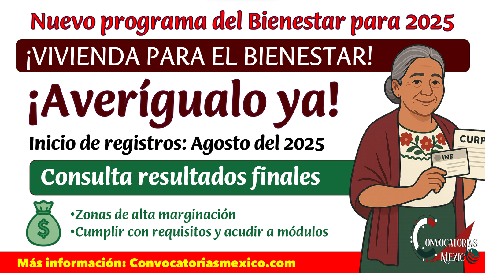 ¿Fuiste seleccionado? Así te avisan y qué sigue del programa Vivienda para el Bienestar