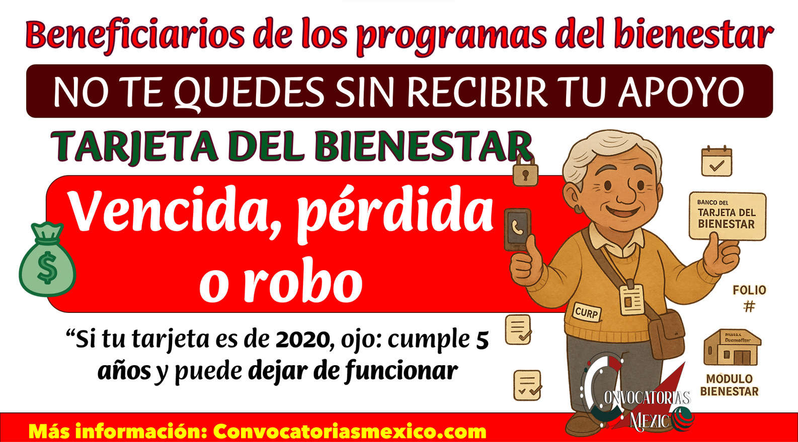 Recuperala y recibe tu apoyo con Tarjeta del Bienestar: vencida, pérdida o robo