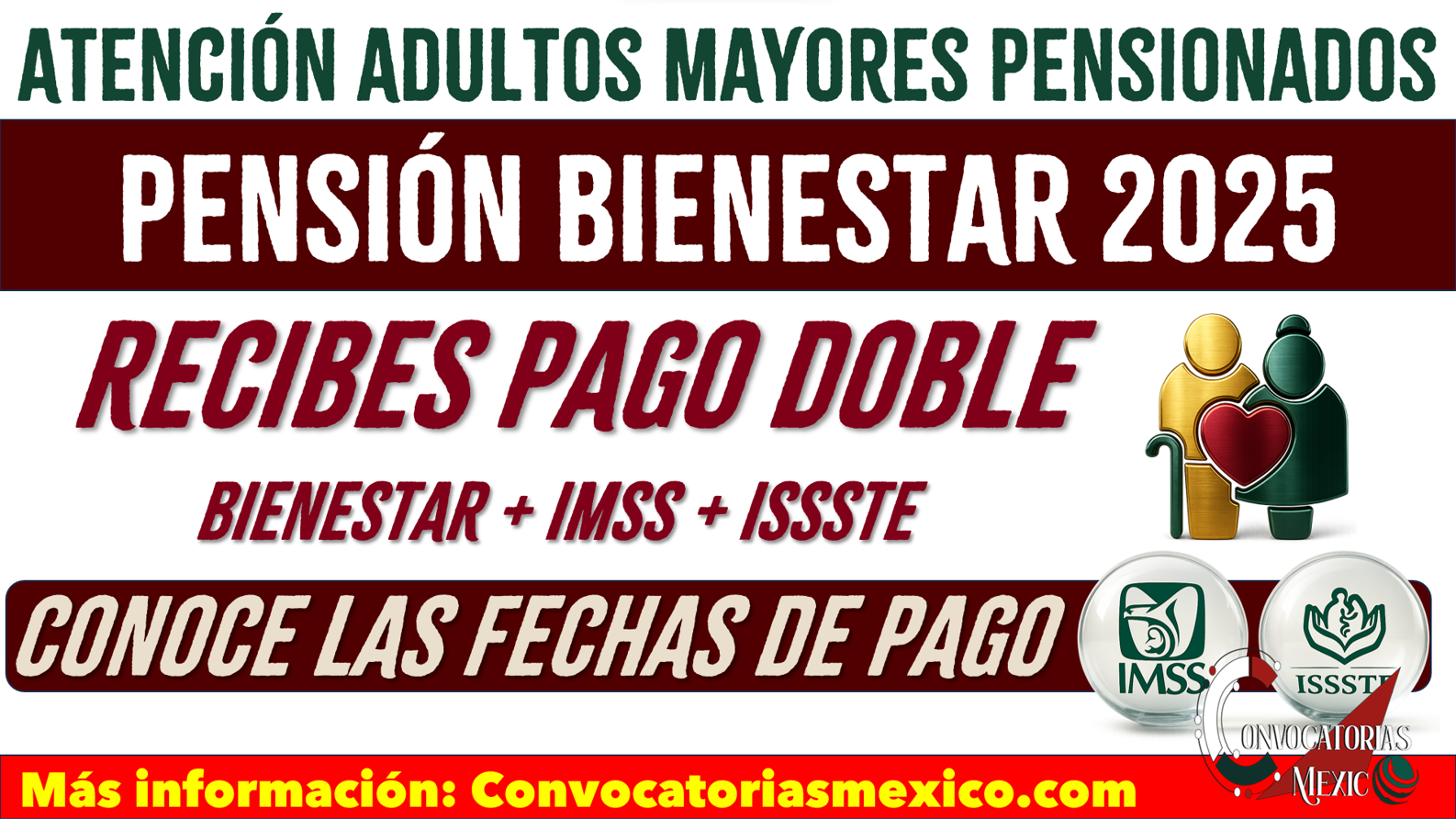 ¡PAGO DOBLE EN NOVIEMBRE! $6,200 pesos más extra para la Pensión Bienestar 2025