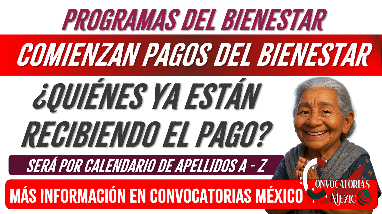¿Quiénes ya están recibiendo el apoyo y cuando sale el calendario de los programas del bienestar?