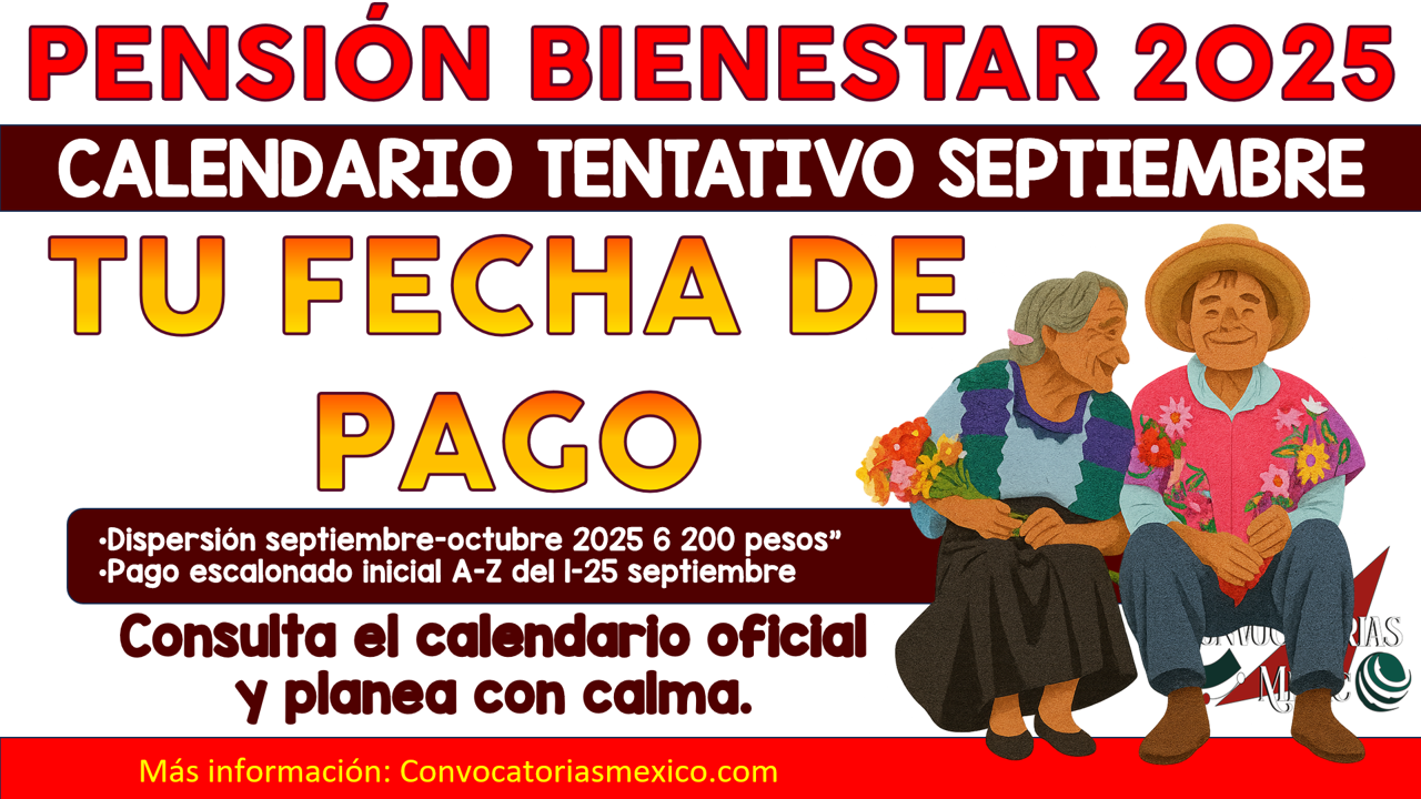 ¿Cobras el 1 o el 25? Consulta tu inicial pago $6,200 de la Pensión Bienestar en Septiembre