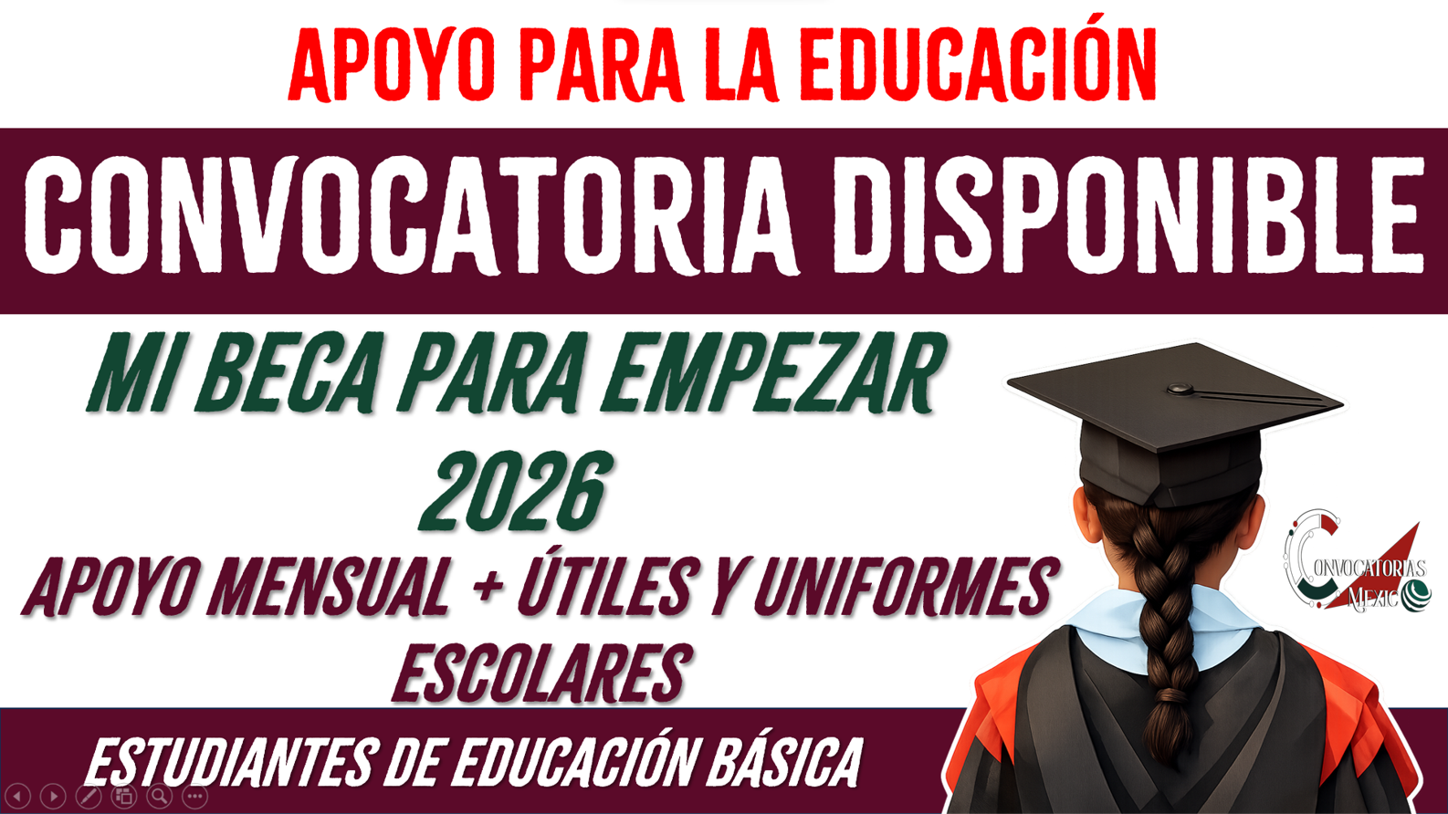 ¡PADRES DE FAMILIA! Recibe un apoyo mensual de $600 a $650 de Mi Beca para Empezar 2026