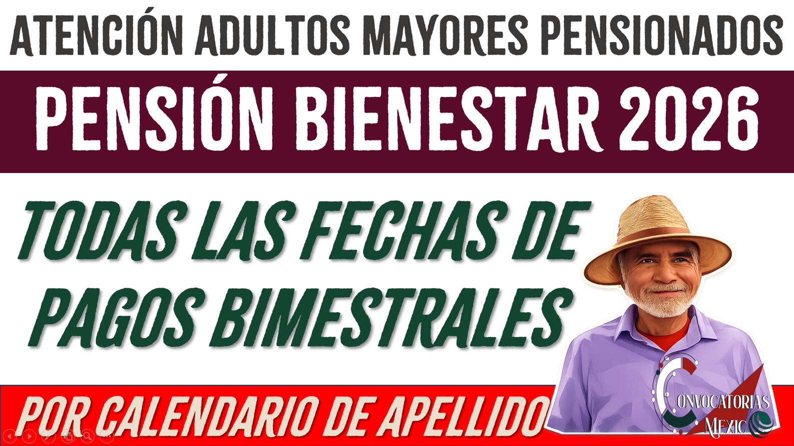 Consulta las 6 fechas de pagos bimestrales de la Pensión Bienestar 65 y más 2026