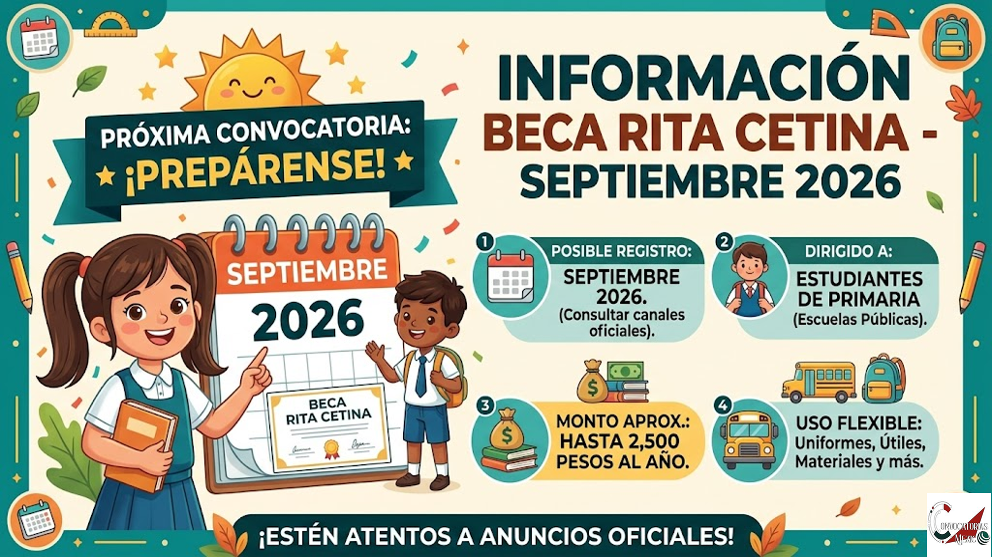 Información Beca Rita Cetina - Septiembre 2026