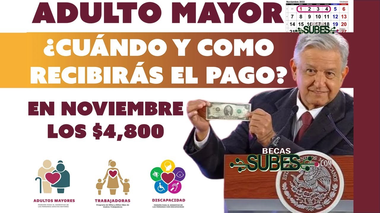 💥🤩 ¡Adultos Mayores! ¿Cuándo y como recibirás TU último pago DE $4,800 pesos?