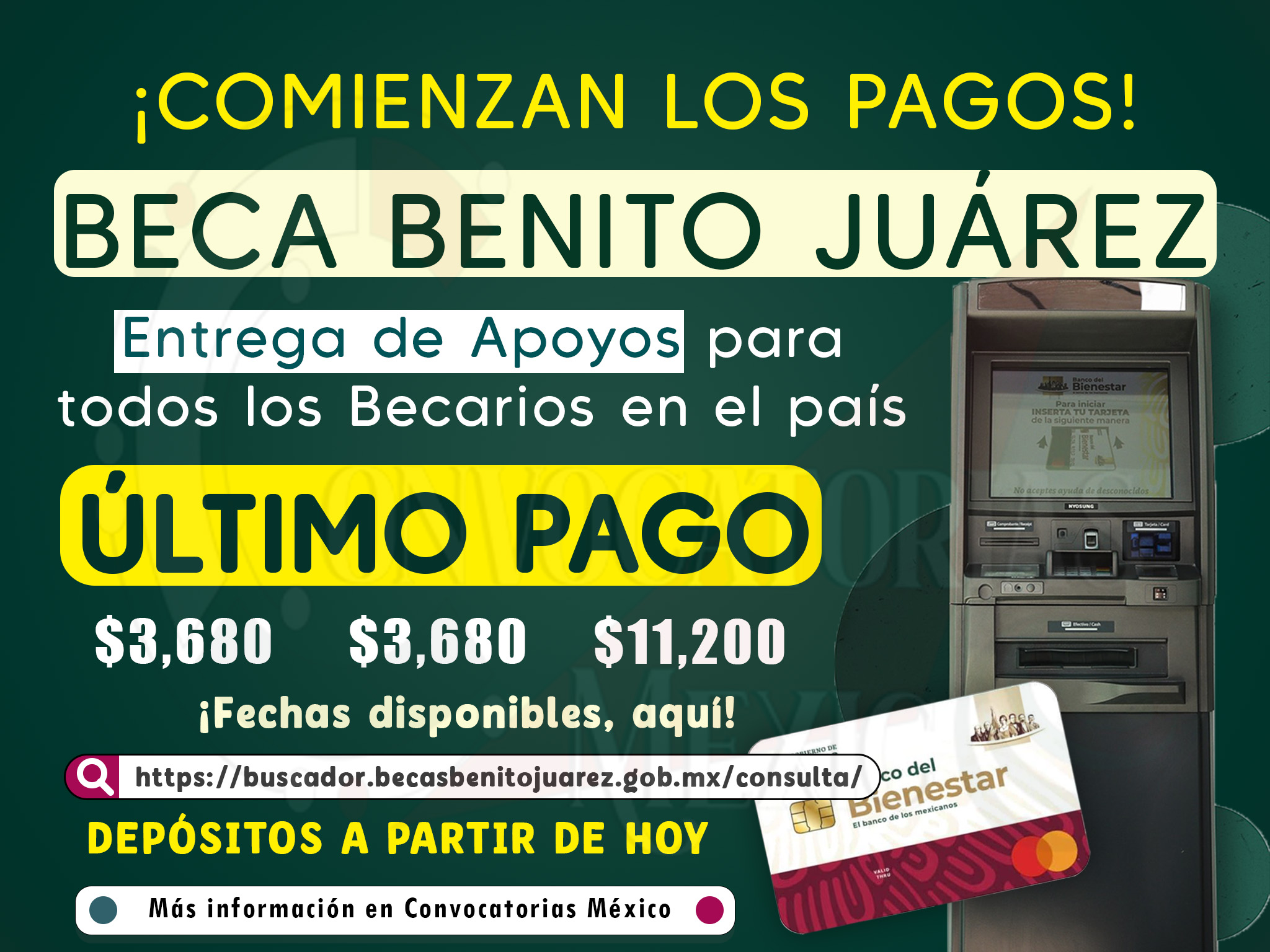 ¡Es hoy, es hoy! Comienza operativo de pagos para becarios a nivel nacional | Checa cuándo cobras