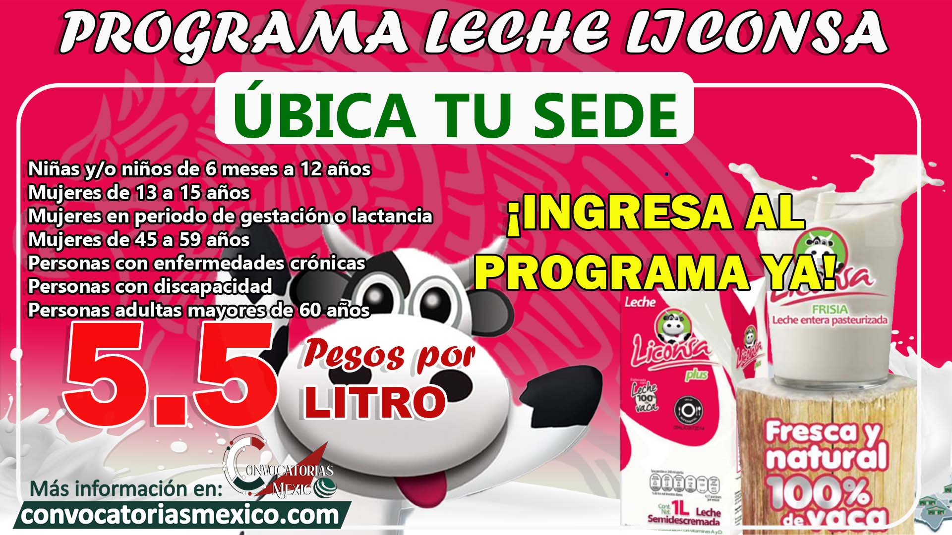 ≫ Leche LICONSA 2023; Ingresa como Beneficiarios y Adquiere la leche a