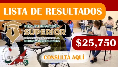 Lista de Resultados Beca Benito Juárez para Educación Superior