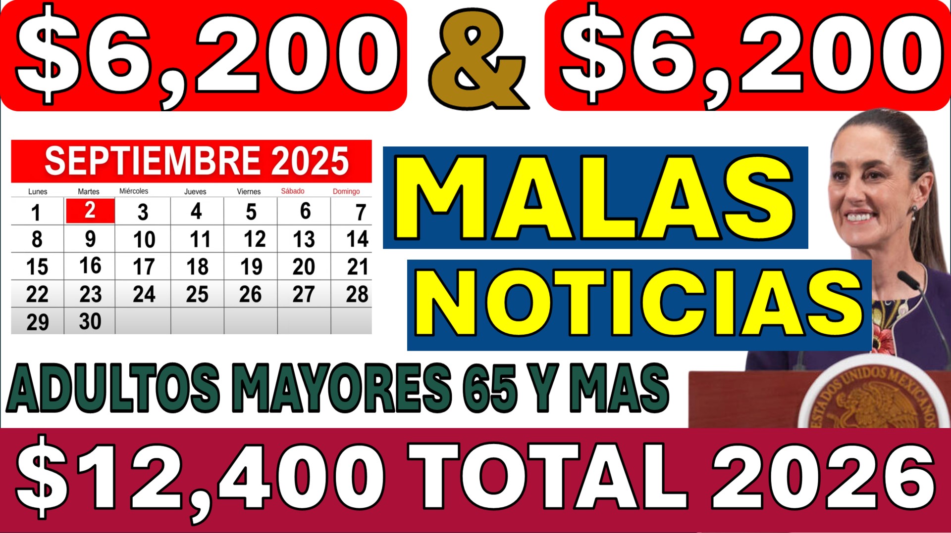 Pensión para Adultos Mayores 2025: no habrá depósito doble ni “aguinaldo”; restan dos pagos de 6 mil 200 pesos