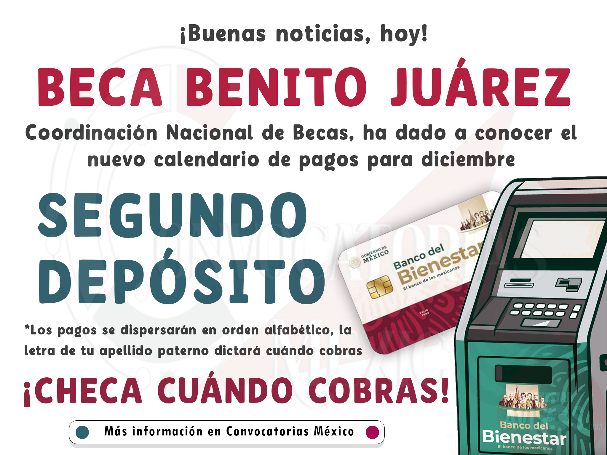 ¿Ya sabes cuándo cobras? Coordinación Nacional de Becas ya tiene la fecha de pago, lista para ti