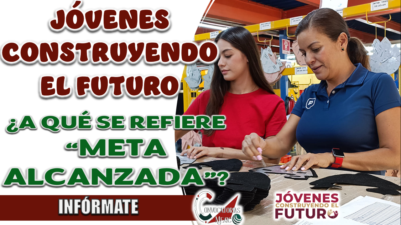 JÓVENES CONSTRUYENDO EL FUTURO| ¿QUÉ SIGNIFICA “META ALCANZADA” EN EL PROCESO DE REGISTRO?, ATENCIÓN
