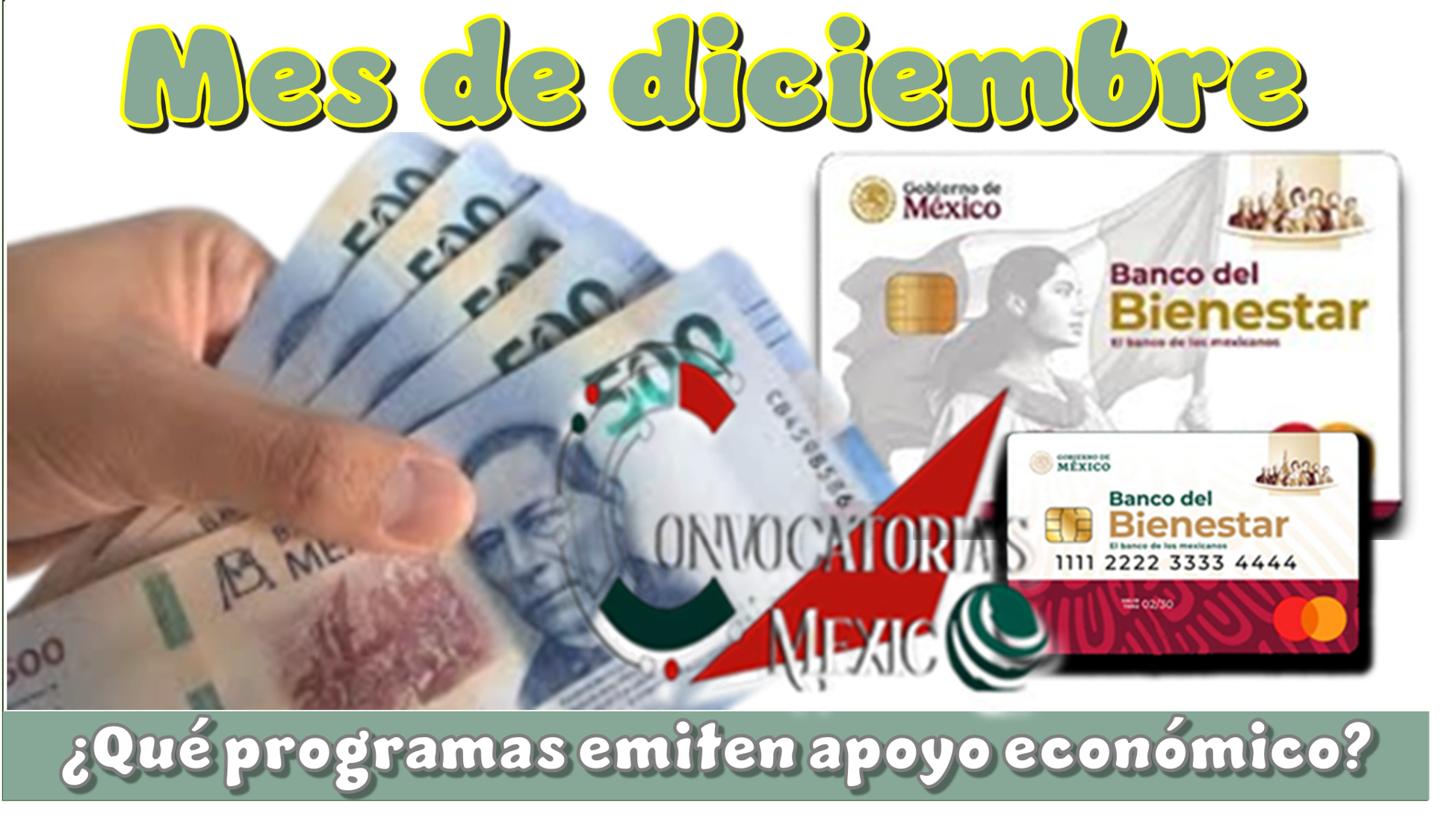 Mes de pagos de diciembre | ¿Qué programas emiten apoyo económico?