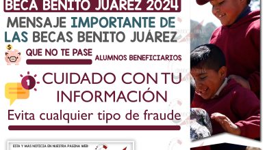 ¡Atención! Mensaje importante para los alumnos por parte Coordinación Nacional de Becas