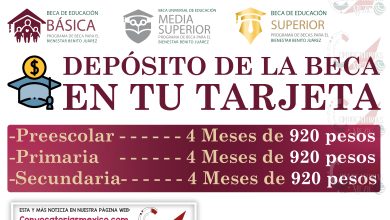 Pago de $3,680 pesos en tu tarjeta 4 meses de 920 pesos de la Beca Benito Juárez 2024