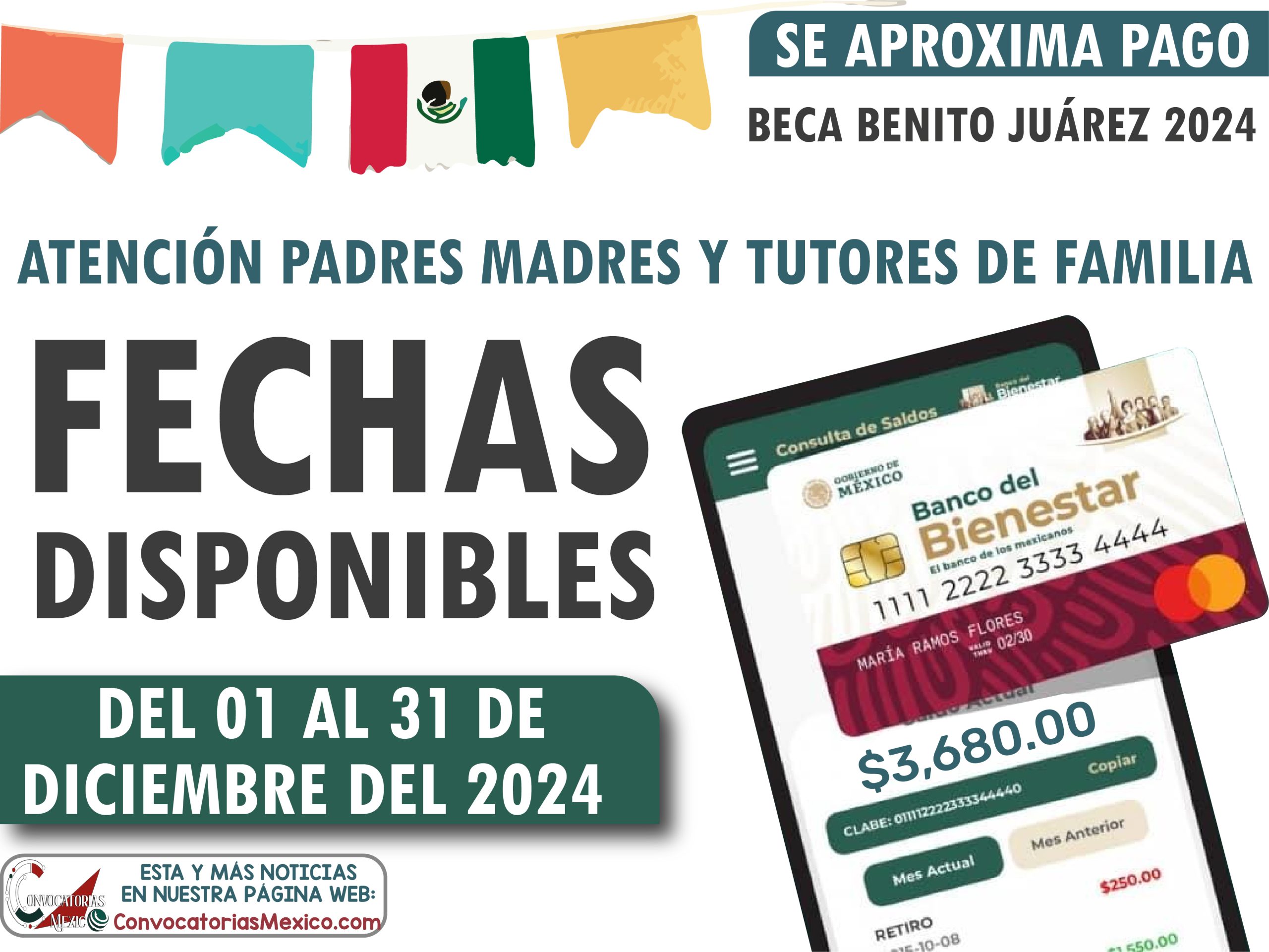 ¿Cuándo estarán las fechas de pagos disponibles de la Beca Benito Juárez 2024?