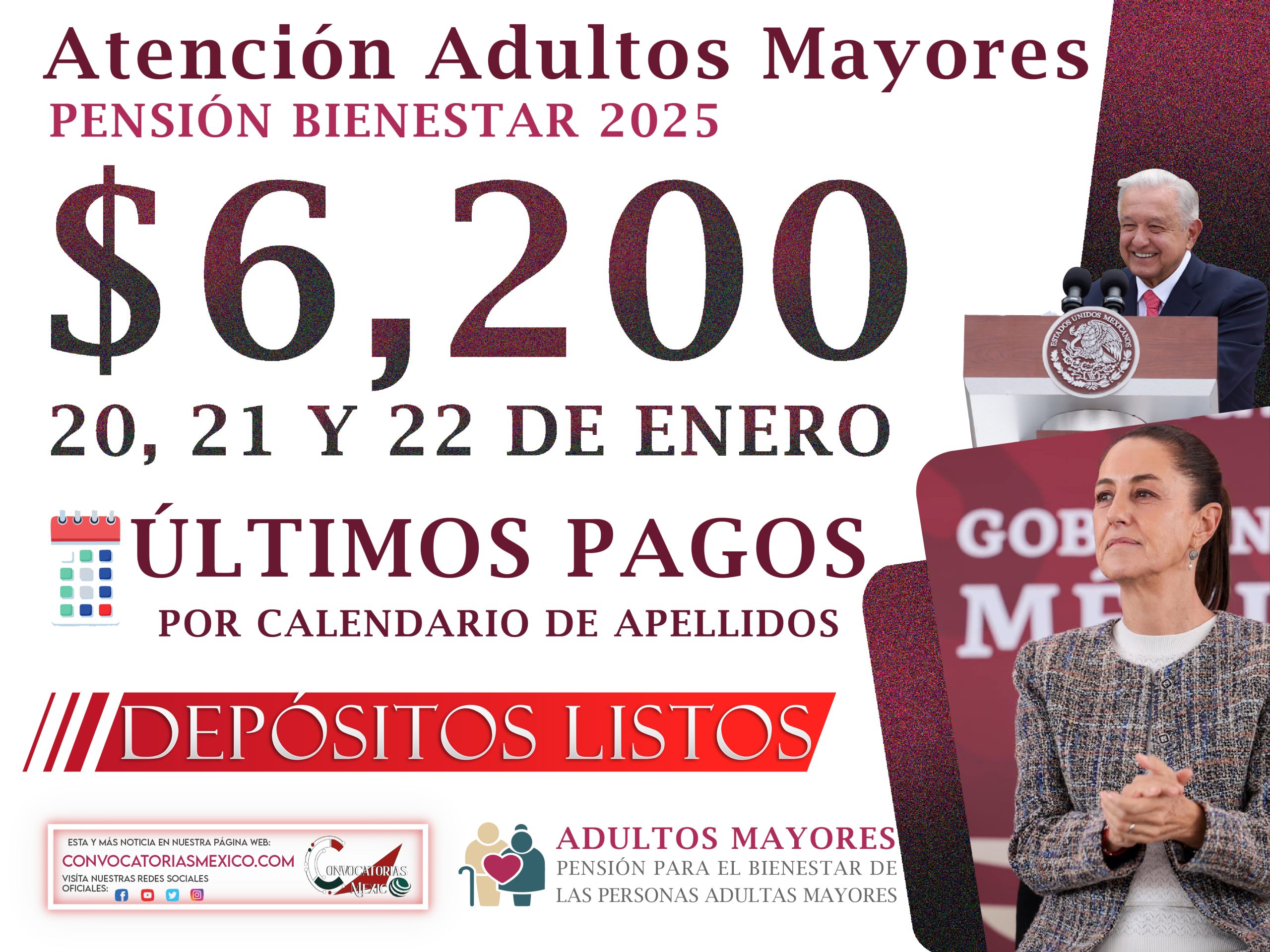 20, 21 y 23 pagos para estos adultos mayores de la Pensión Bienestar 2025