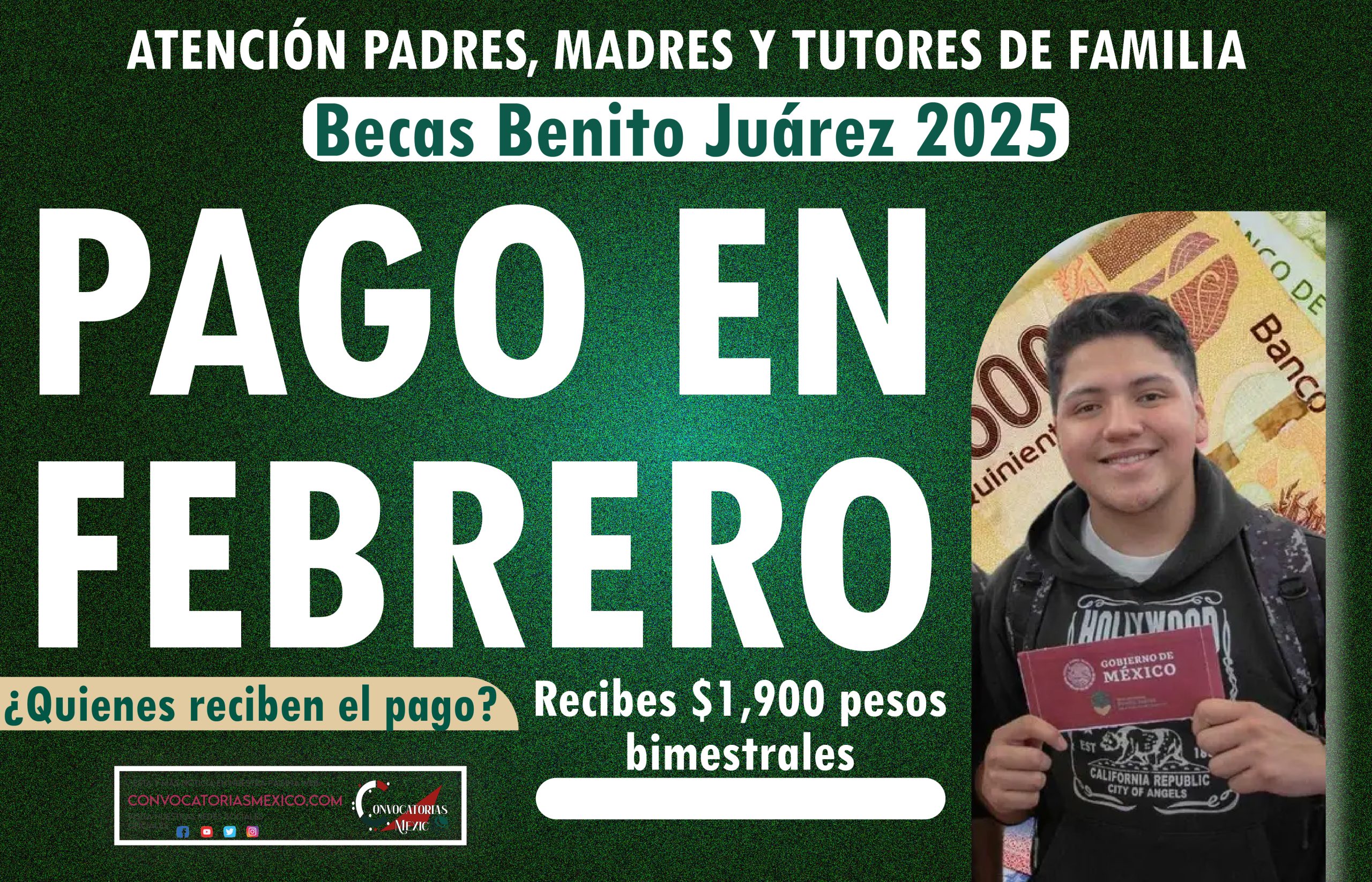 ¡AVISO! Pago en febrero monto y fecha para la Beca Benito Juárez 2025