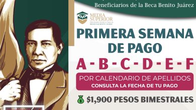 A - B - C - D Primeros en recibir el pago de $1,900 pesos de la Beca Benito Juárez 2025
