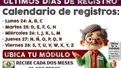 Acude este 27 y 28 de febrero recibe $6,200 pesos de la Pensión Bienestar 2025