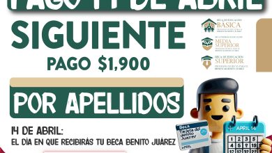 Este 14 De abril reciben el pago de $1,900 pesos de la Beca Benito Juárez 2025