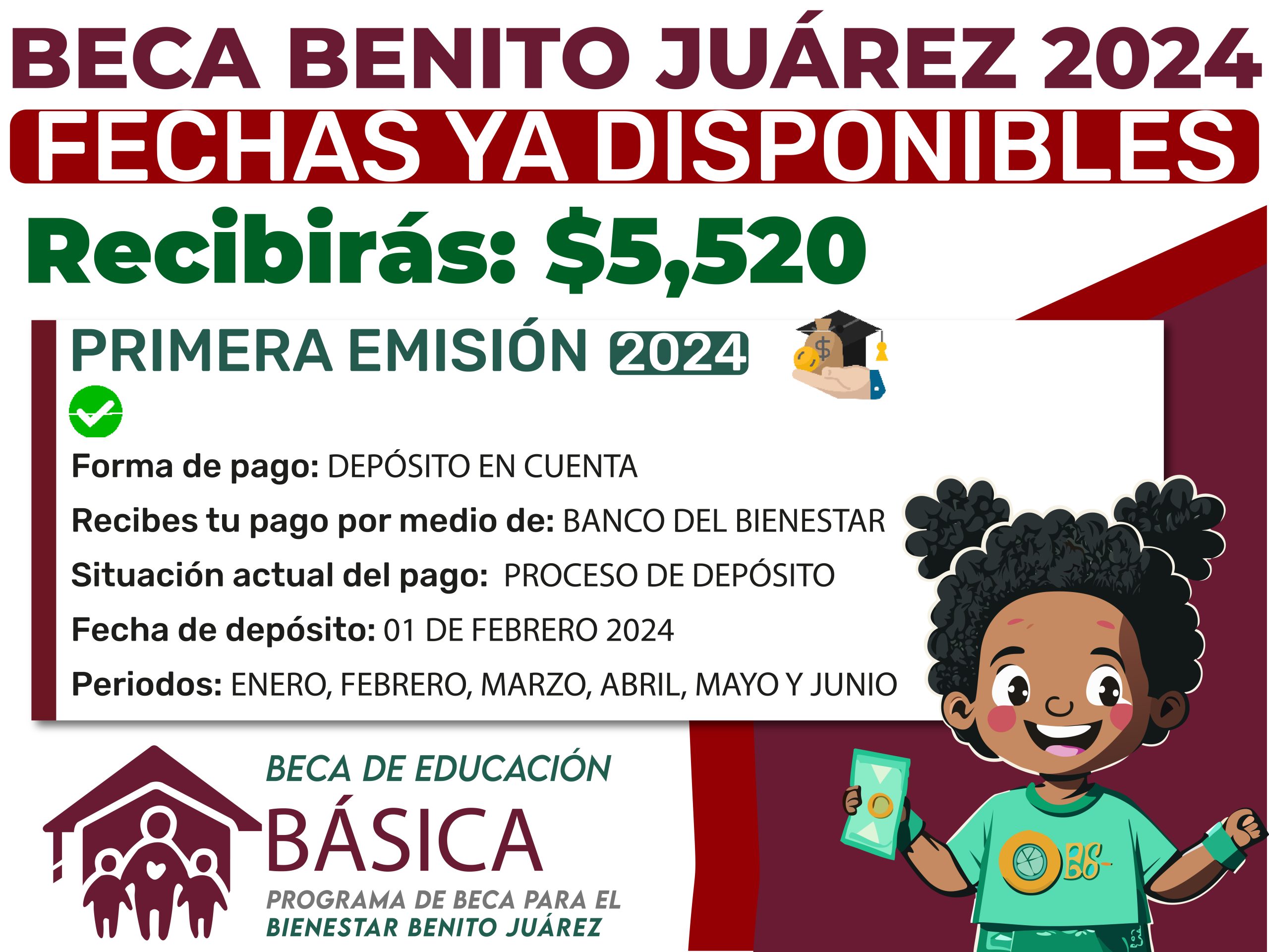 Primer pago en Febrero depositan pago del 2024 Esta es tu fecha de pago de la Beca Benito Juárez