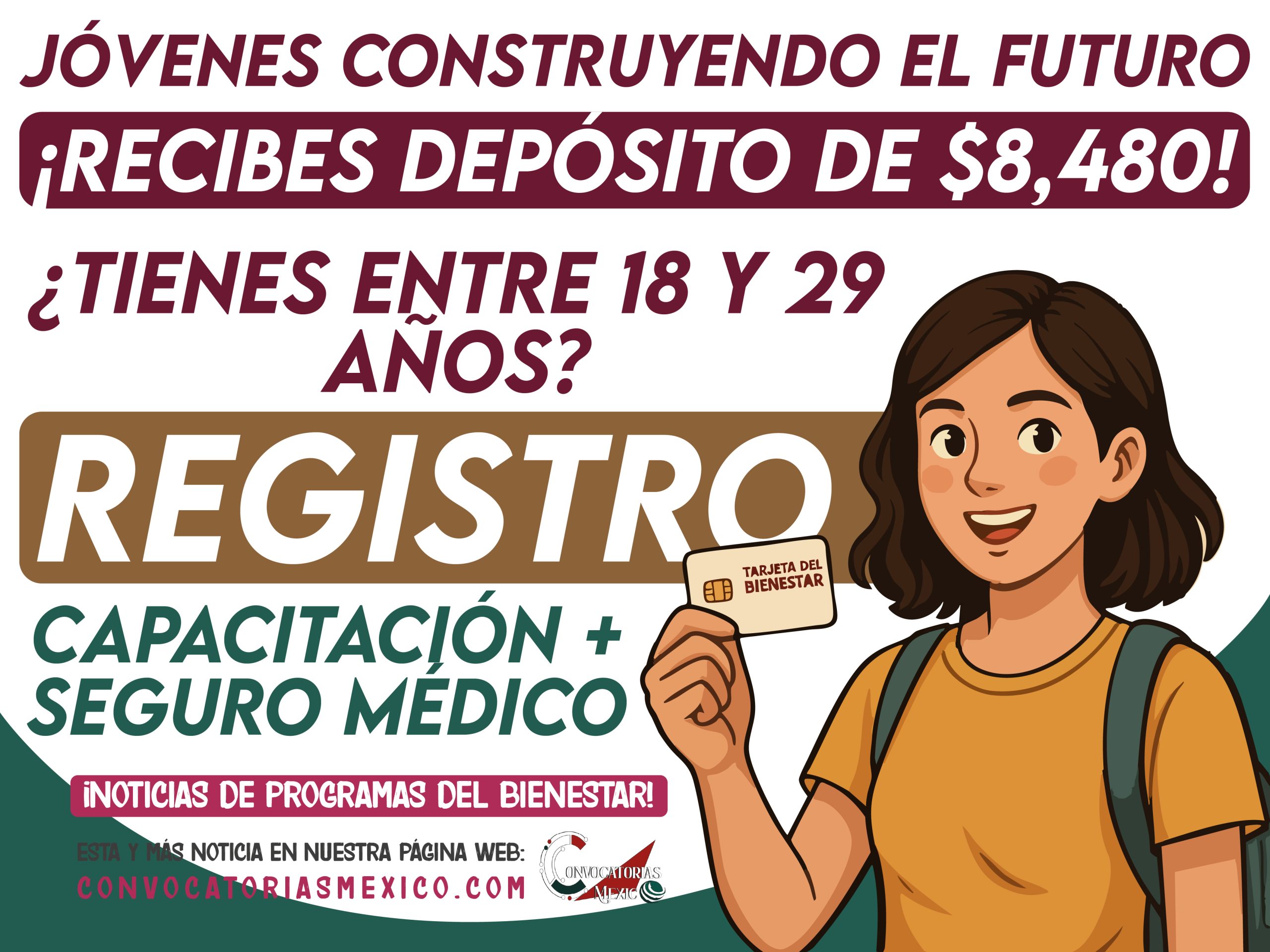¿Tienes entre 18 y 29 años? Capacitación + $8,480 mensuales Jóvenes Construyendo el Futuro 2025