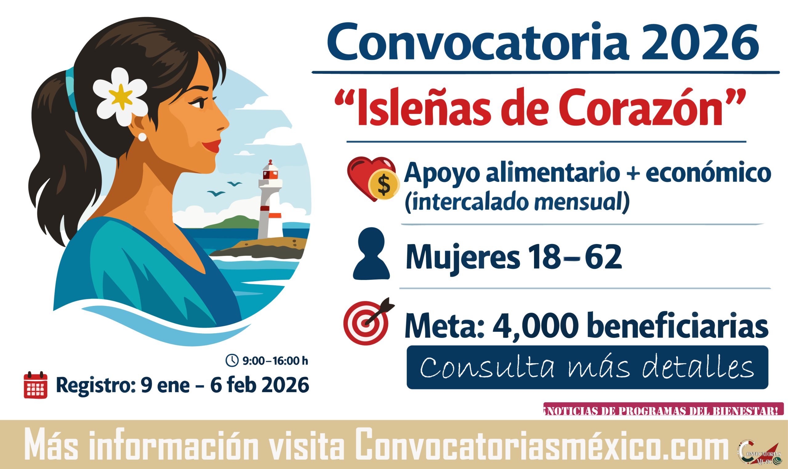 Apoyo alimentario + económico Isleñas de Corazón Convocatoria 2026