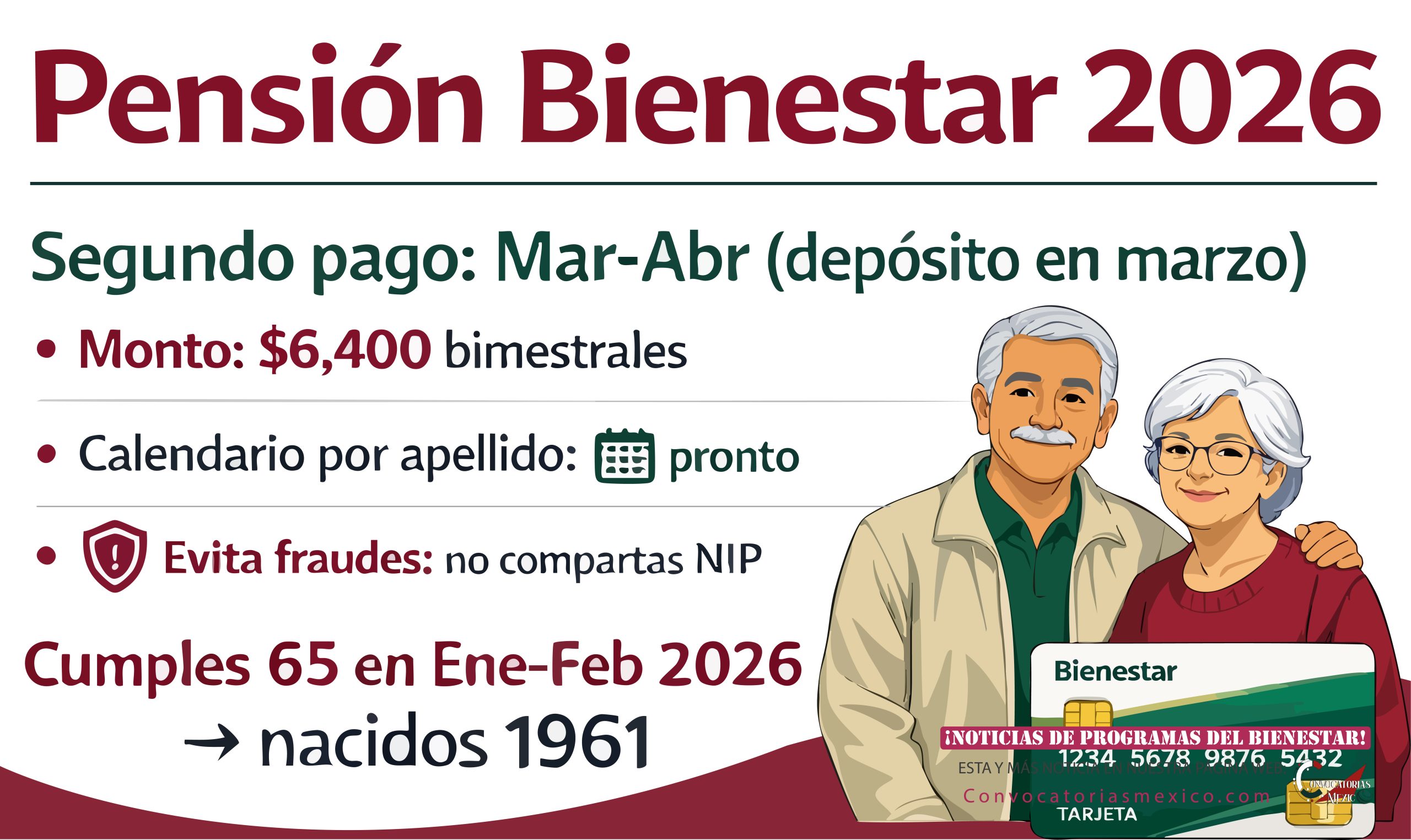 ¡Así llegará el segundo pago! Adultos Mayores de la Pensión Bienestar 2026