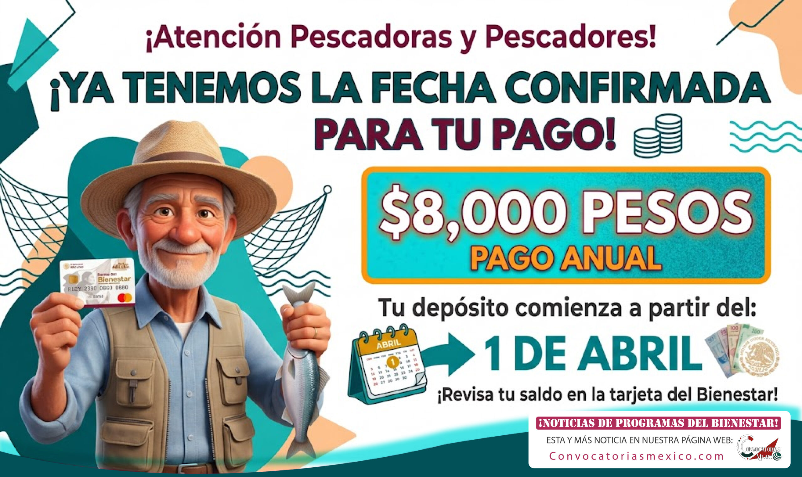 ¡PAGO ANUAL! $8,000 pesos para el 1 de abril del 2026 de este programa del bienestar 2026
