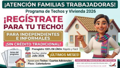 Se encuentra disponible apoyo de Techos dentro del prerregistro de vivienda y mejoramiento 2026