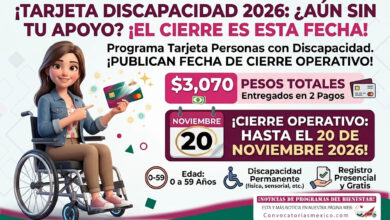 Personas con discapacidad pueden recibir hasta $3,070 pesos en dos entregas - Registro presencial