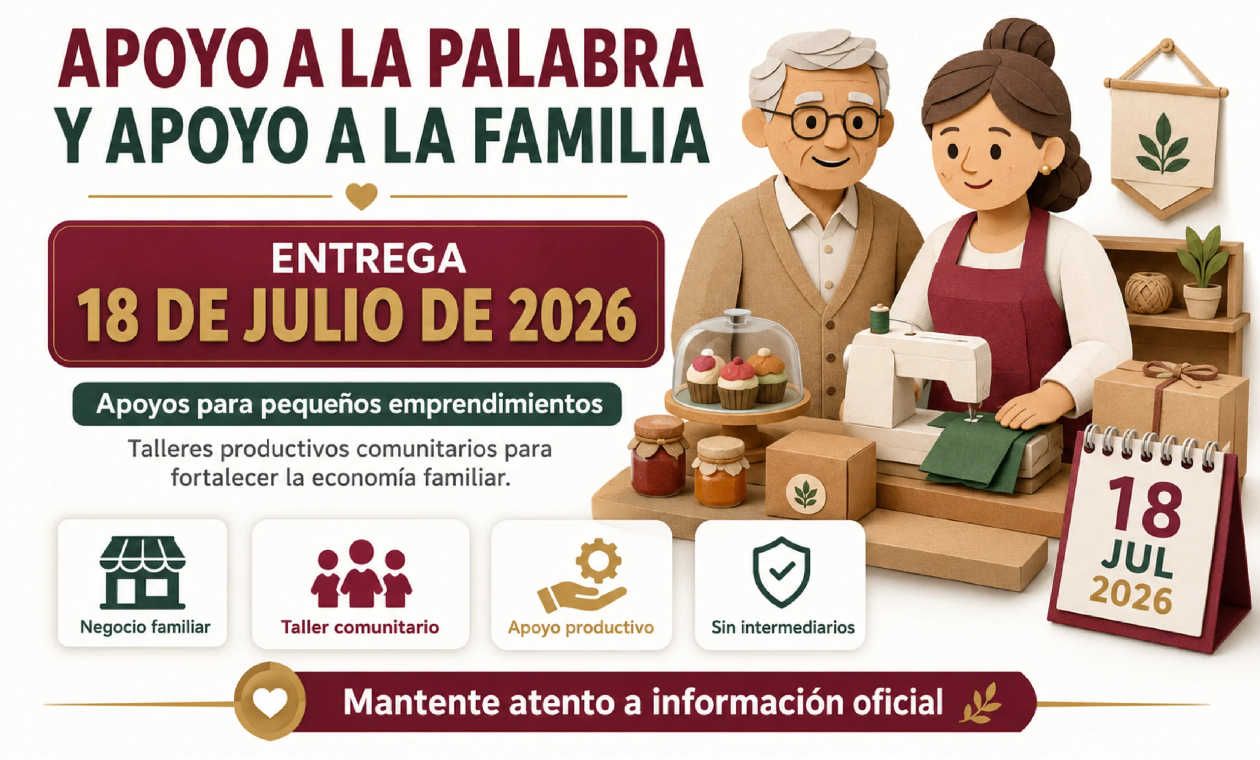 Apoyo a la Palabra y Apoyo a la Familia en Veracruz–Boca del Río: anuncian próxima entrega para el 18 de julio de 2026