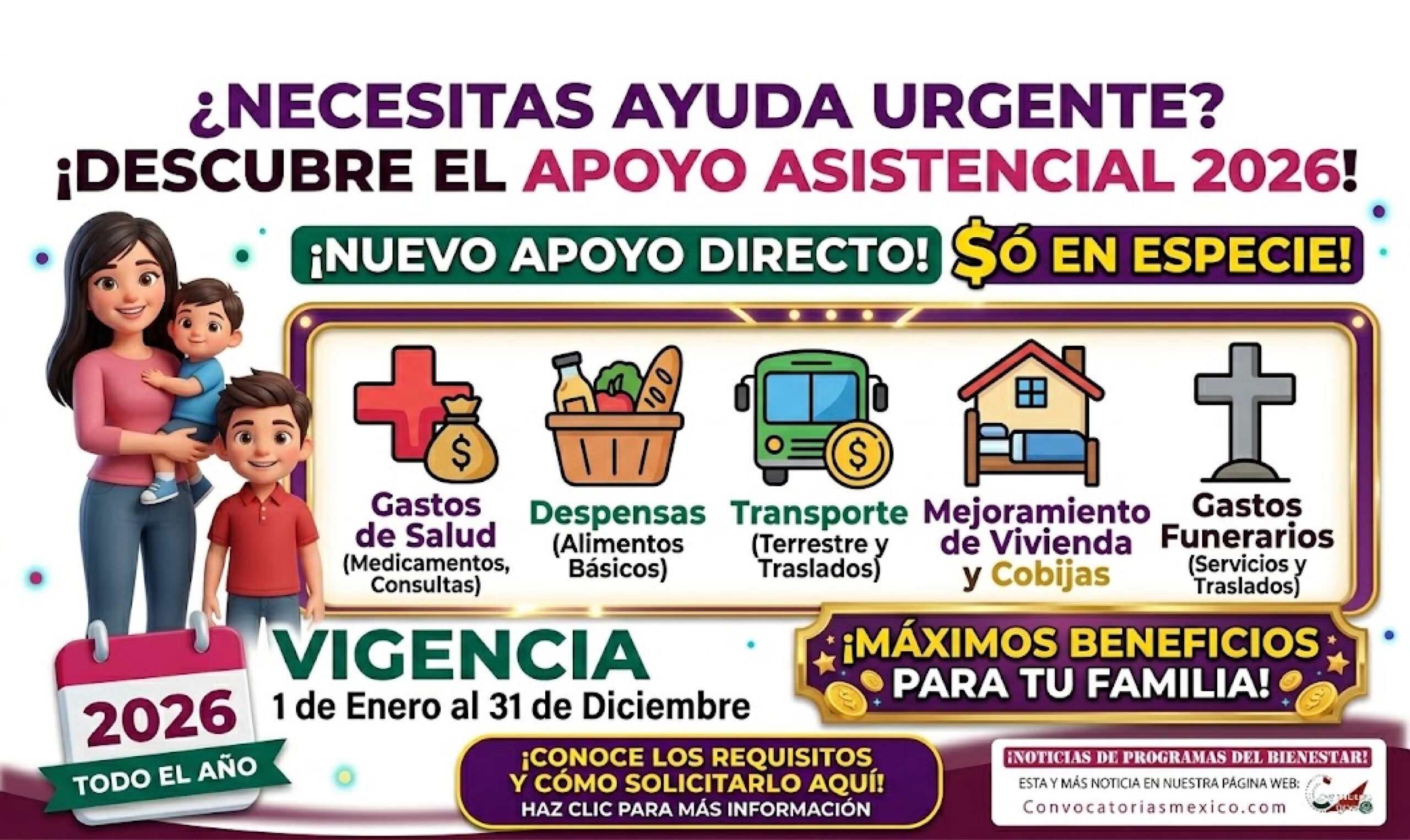 Apoyos asistenciales en 2026: dinero o ayuda en especie para personas en situación prioritaria