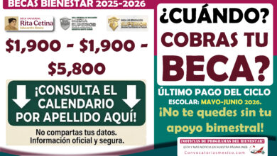 Próximo pago de la Beca Rita Cetina, Benito Juárez y Jóvenes Escribiendo el Futuro para este ciclo escolar