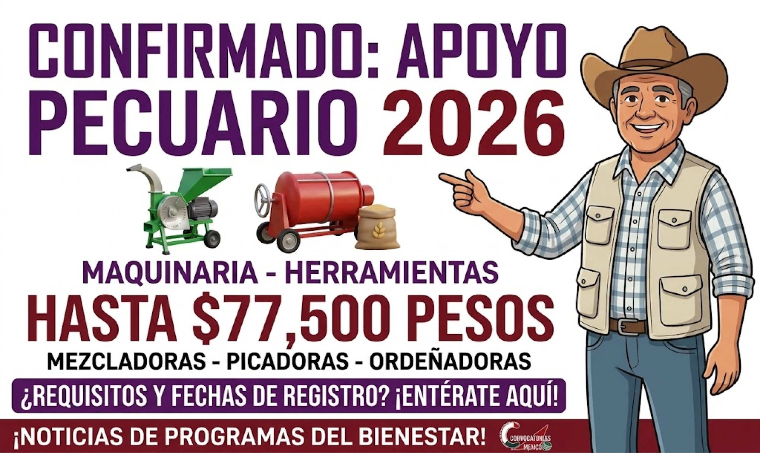 Morelos: apoyo de herramientas y maquinaria para productores pecuarios 2026
