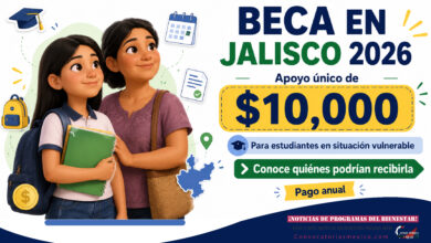 Becas Jalisco Contigo 2026: pago único de $10,000 para estudiantes en extrema vulnerabilidad en Jalisco