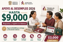 Apoyo al Desempleo para el Bienestar 2026: requisitos para recibir hasta 9 mil pesos en el Estado de México
