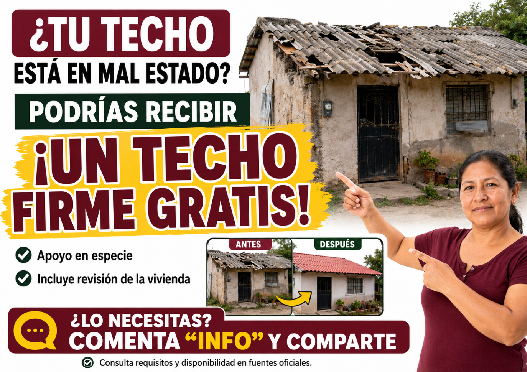 Techos Firmes Puebla 2026: requisitos para recibir apoyo y mejorar una vivienda