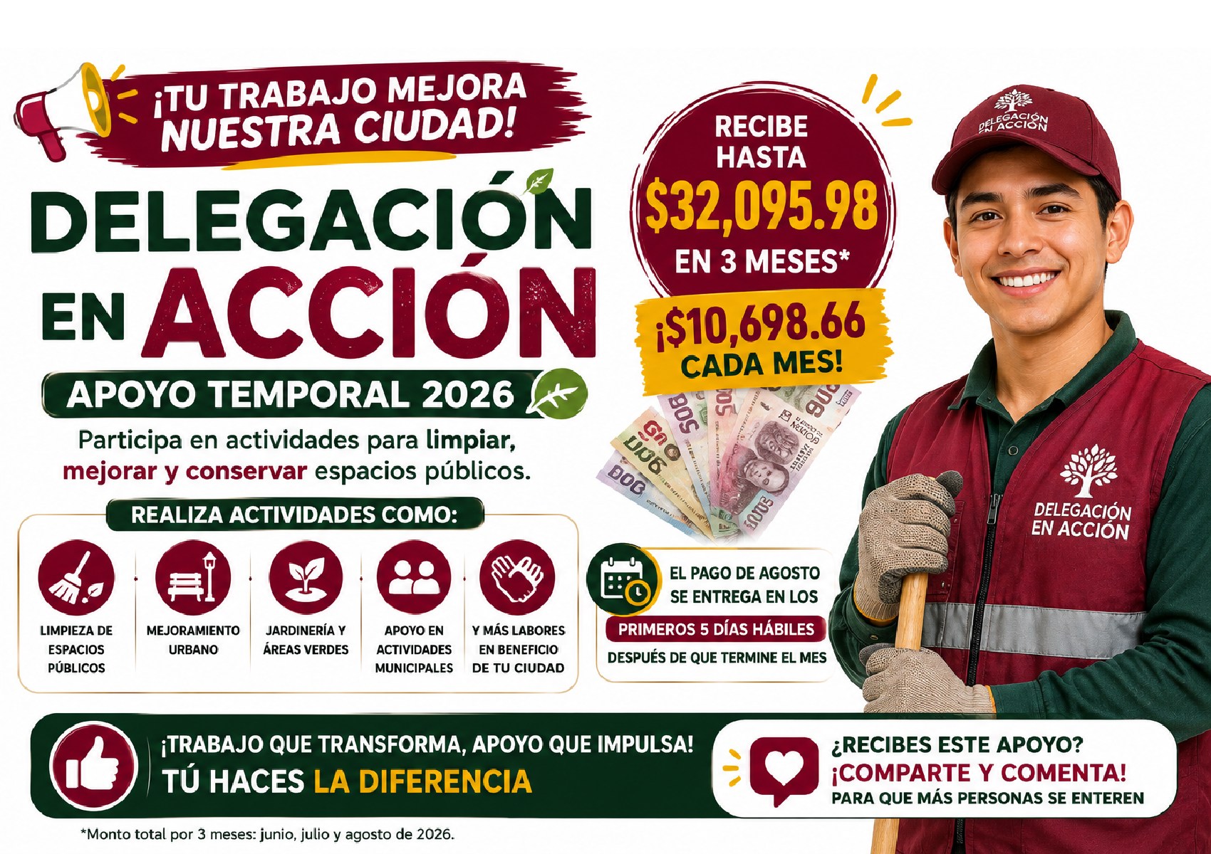 Delegación en Acción 2026: apoyo de $10,698 mensuales en Querétaro; estos son los requisitos y quiénes reciben pago en agosto