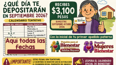 ¡Tu fecha exacta de Pensión Mujeres Bienestar! Calendario tentativo de pagos para septiembre 2026