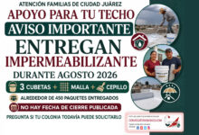 ¡Apoyo para tu techo! Entregan impermeabilizante en Ciudad Juárez durante agosto de 2026