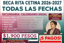 Calendario anual Beca Rita Cetina 2026-2027: estos serían los 5 pagos para estudiantes de secundaria
