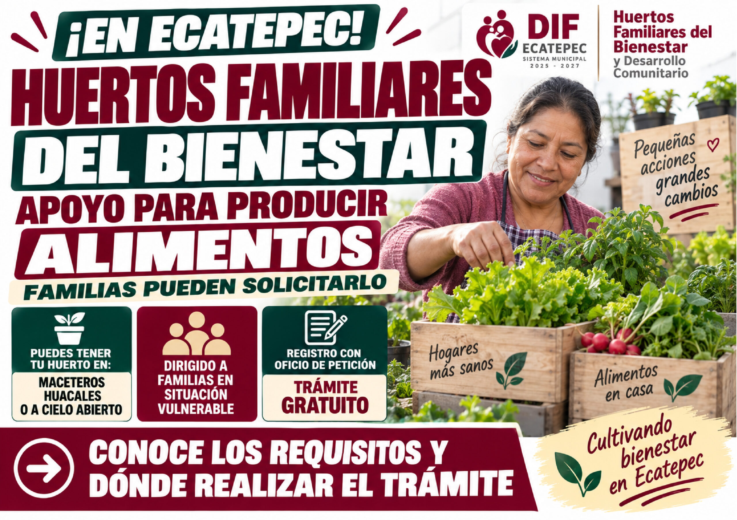 Huertos Familiares del Bienestar en Ecatepec: familias pueden solicitar apoyo para producir alimentos