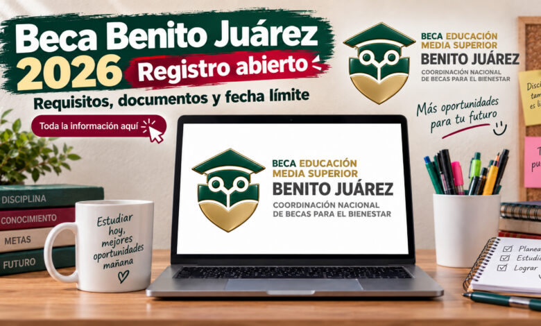 Beca Benito Juárez 2026: registro abierto para recibir $1,900; requisitos y fecha límite