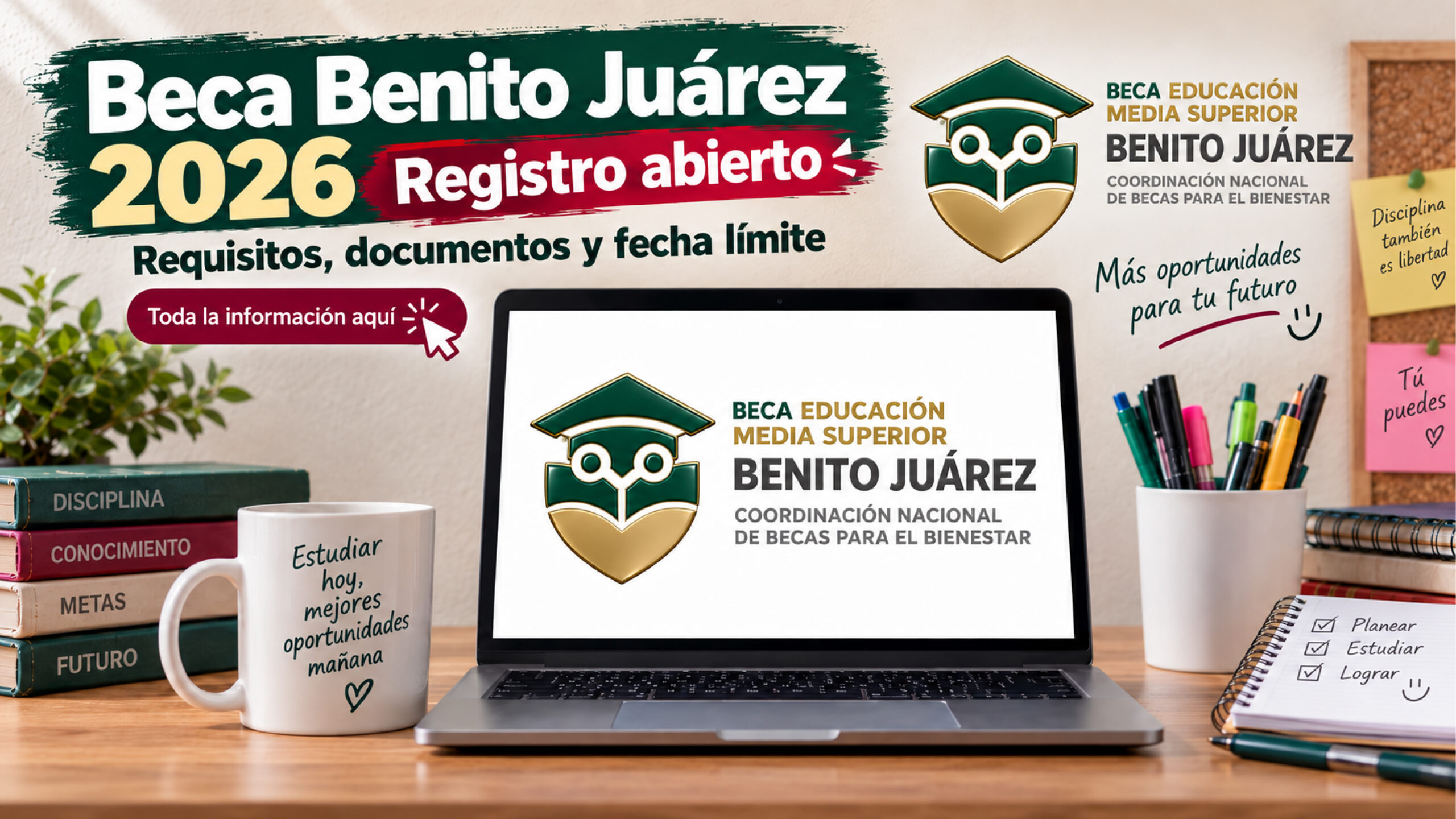 Beca Benito Juárez 2026: registro abierto para recibir $1,900; requisitos y fecha límite