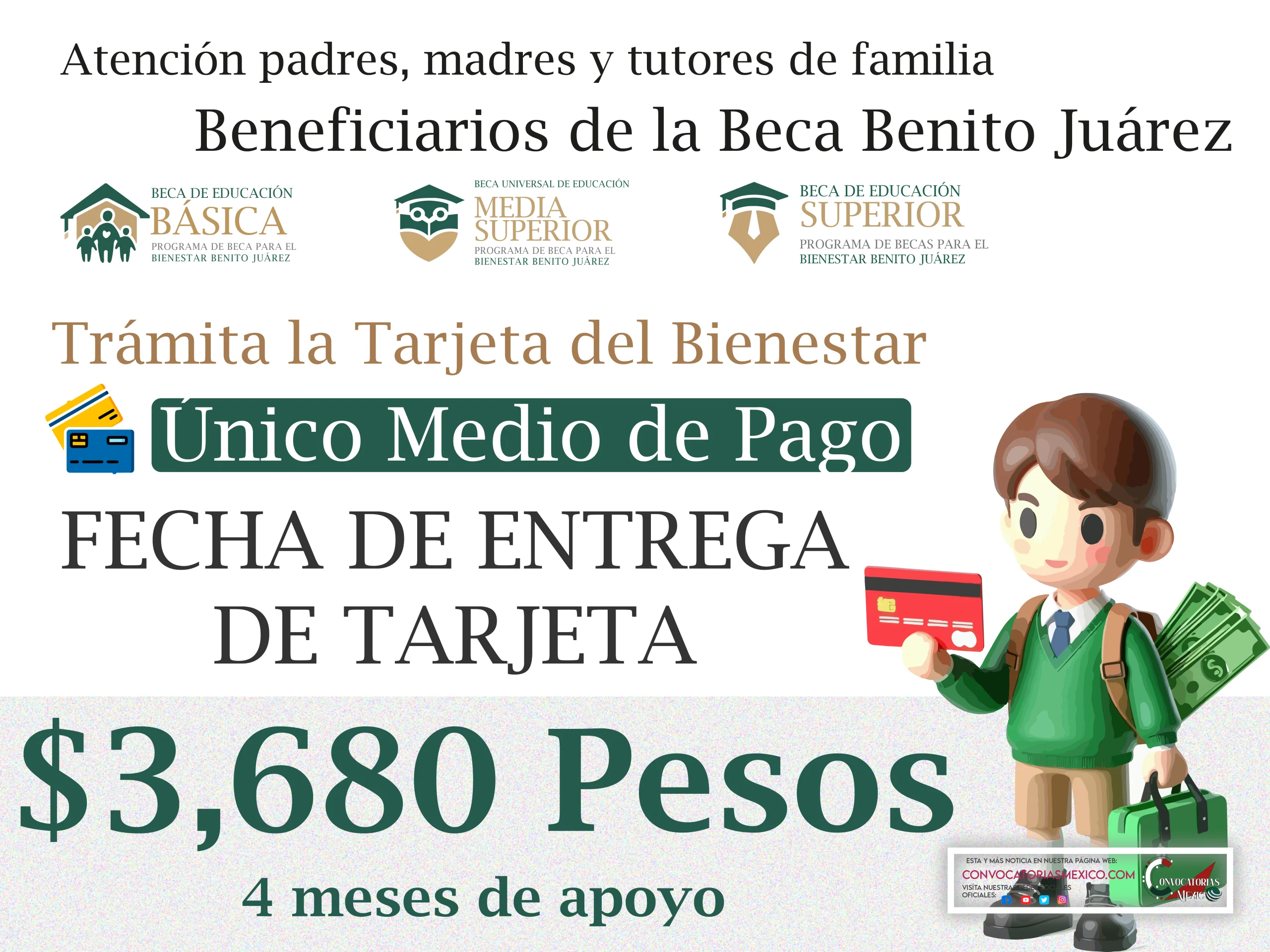 ¡Aviso oficial! Tu pago y tarjeta para esta fecha de la Beca Benito Juárez 2024