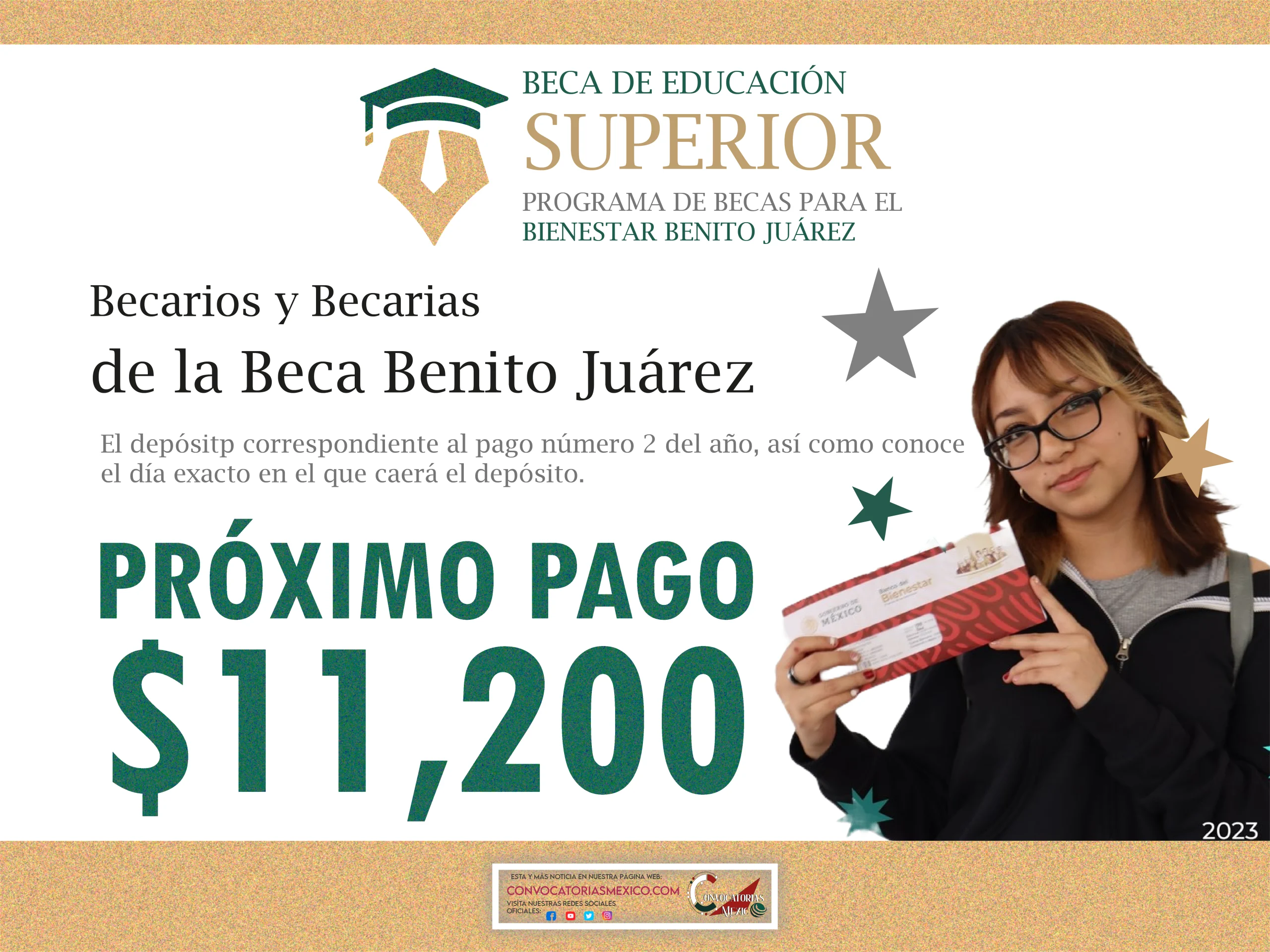 Becas Benito Juárez: ¿Cuándo y de cuánto será el siguiente pago de 11,200 pesos del programa?